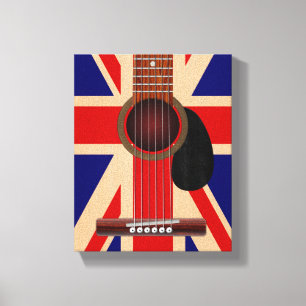 Impressão Em Tela Guitarra de Union Jack