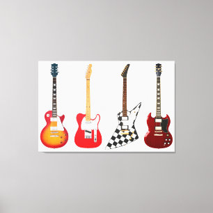 Impressão Em Tela GUITARS ELÉTRICOS ICONIC 32x48