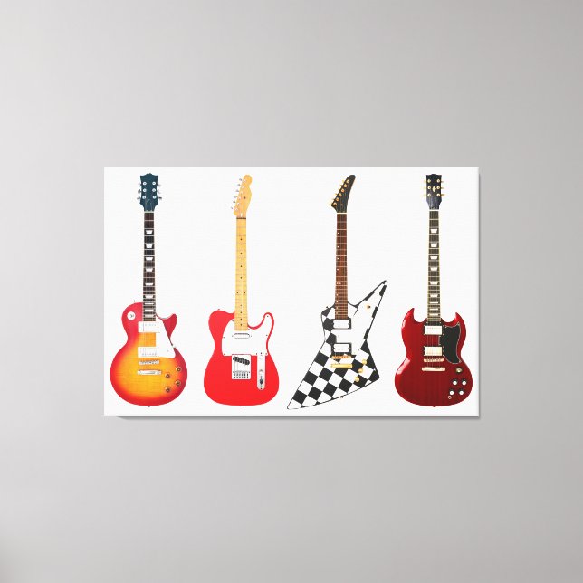 Impressão Em Tela GUITARS ELÉTRICOS ICONIC 32x48 (Frente)