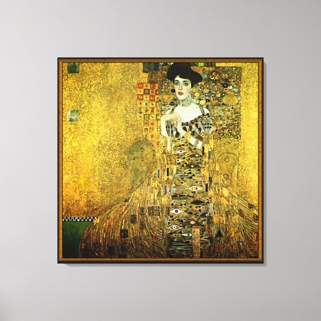 Impressão Em Tela Gustav Klimt A Ouro Do Véu (Frente)