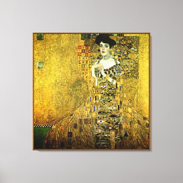 Impressão Em Tela Gustav Klimt A Ouro Do Véu (Frente)