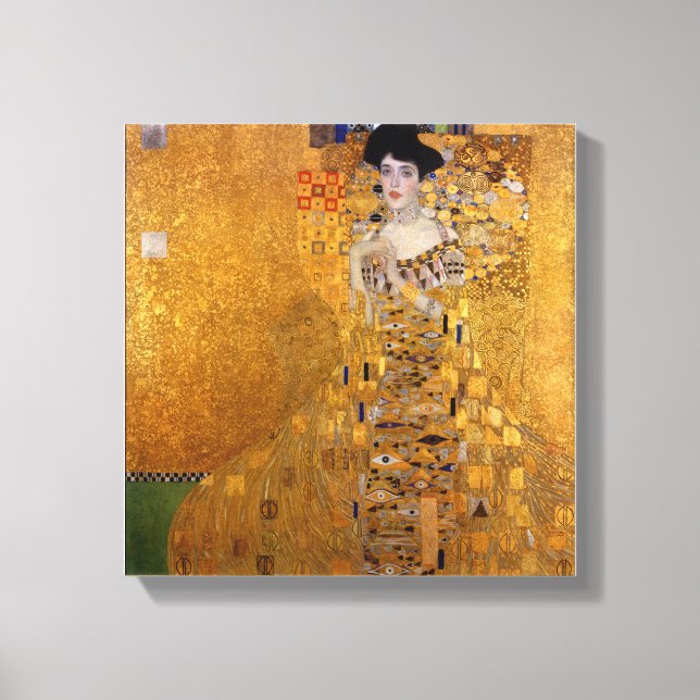 Impressão Em Tela Gustav Klimt,Adele,Art nouveau,deco,ouro,pinturas (Frente)