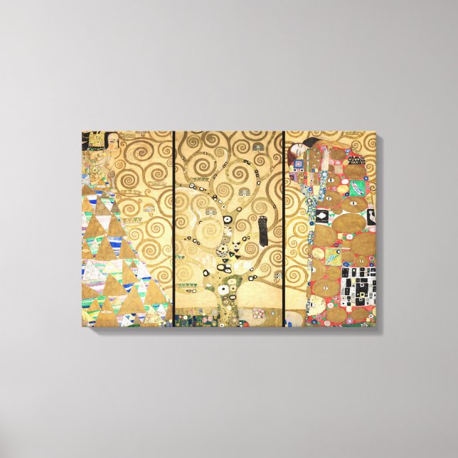 Impressão Em Tela Gustav Klimt - Árvore de Vida de Stoclet Frieze (Frente)