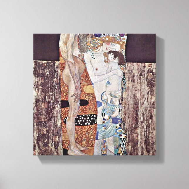 Impressão Em Tela Gustav Klimt - As três idades da mulher (Frente)