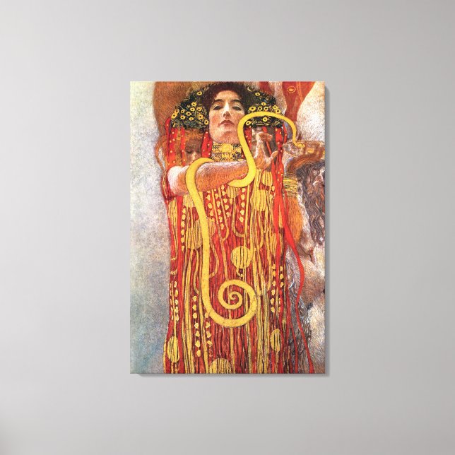Impressão Em Tela Gustav Klimt - Deusa Médica de Higieia (Frente)