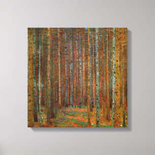 Impressão Em Tela Gustav Klimt - Floresta de Pinheiros Tannenwald