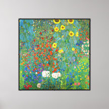 Gustav Klimt - Jardim de Fazenda com Girassóis
