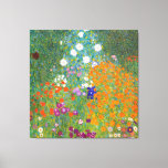 Impressão Em Tela Gustav Klimt: Jardim Flor<br><div class="desc">Uma bela pintura clássica,  com um jardim florístico colorido,  pintado pelo pintor simbolista austríaco Gustav Klimt.</div>