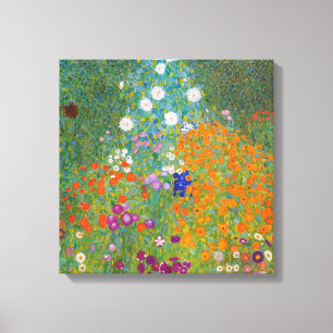 Impressão Em Tela Gustav Klimt - Jardim Flor