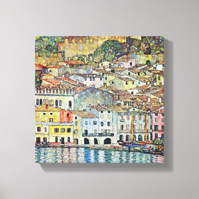 Impressão Em Tela Gustav Klimt - Malcena no Gardasee (Frente)