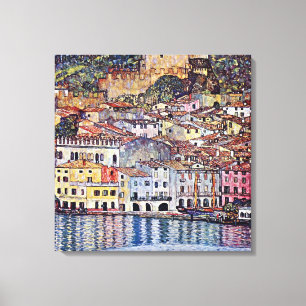 Impressão Em Tela Gustav Klimt - Malcesine no Lago de Garda Itália