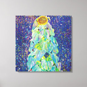 Impressão Em Tela Gustav Klimt - Pintura de Arte Fina do Girassol