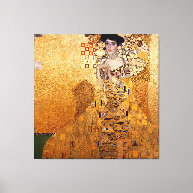Impressão Em Tela Gustav Klimt retrato de Adel Bloch Bauer 1907 (Frente)