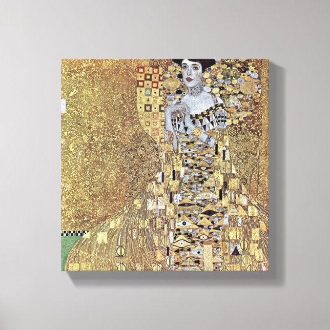 Impressão Em Tela Gustav Klimt - Retrato de Adele Bloch-Bauer (Frente)