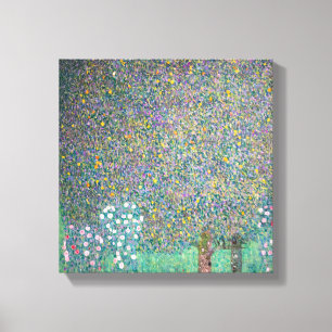 Impressão Em Tela Gustav Klimt - Rosebushes debaixo das Árvores