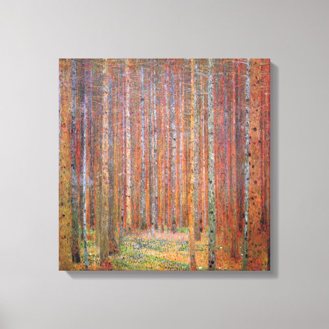 Impressão Em Tela Gustav Klimt - Tannenwald I (Frente)