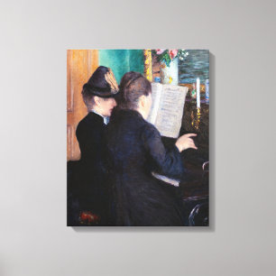 Impressão Em Tela Gustave Caillebotte - A Lição de Piano