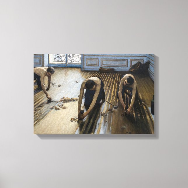 Impressão Em Tela Gustave Caillebotte - Os Rasqueteadores de Piso (Frente)