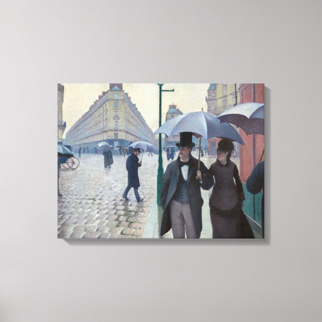 Impressão Em Tela Gustave Caillebotte - Paris Street; Rainy Day (Frente)