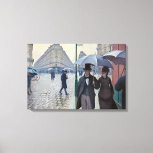 Impressão Em Tela Gustave Caillebotte - Rua de Paris; Dia Chuvoso