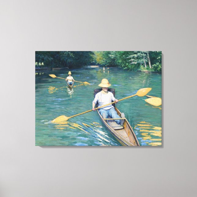 Impressão Em Tela Gustave Caillebotte - Skiffs nos Yerres (Frente)