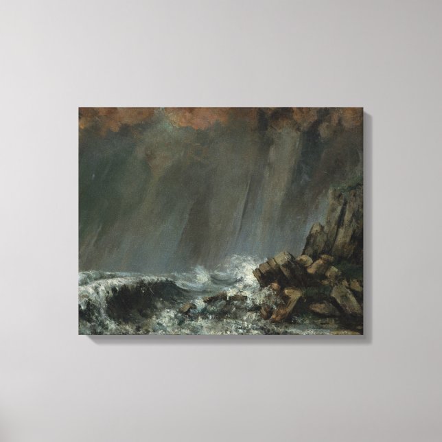 Impressão Em Tela Gustave Courbet - Marine: The Waterspout (Frente)