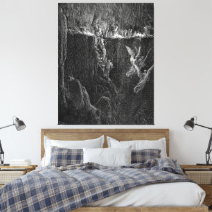 Impressão Em Tela Gustave Doré - A Parede De Chamas