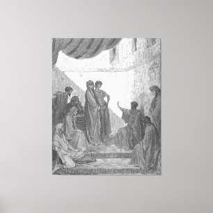 Impressão Em Tela Gustave Doré - Atos 10 Pedro Prega na Casa