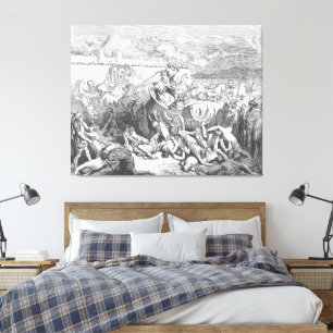 Impressão Em Tela Gustave Doré - Davi Ataca os Amonitas