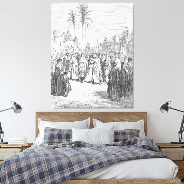 Impressão Em Tela Gustave Doré - Jacob and Esau Meet (Insitu(Quarto))