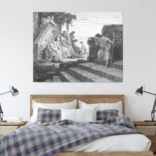 Impressão Em Tela Gustave Doré - Lucas 15A O Filho Pródigo Regressa