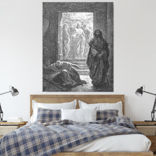 Impressão Em Tela Gustave Doré - Lucas 18 O Fariseu e o Público