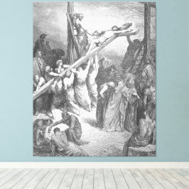 Impressão Em Tela Gustave Doré - Lucas 23B A Cruz é Levantada