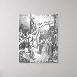Impressão Em Tela Gustave Doré - Lucas 23B A Cruz é Levantada