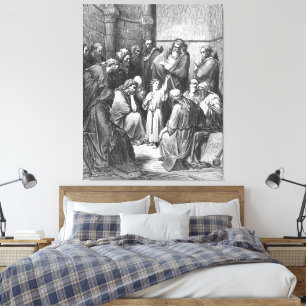 Impressão Em Tela Gustave Doré - Lucas 2B Jesus Interroga os Médicos