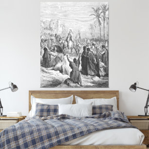 Impressão Em Tela Gustave Doré - Mateus 21 Jesus Entra em Jerusalém