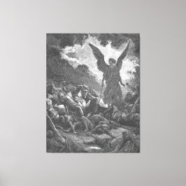 Impressão Em Tela Gustave Doré - O Exército de Senaqueribe é Destruí