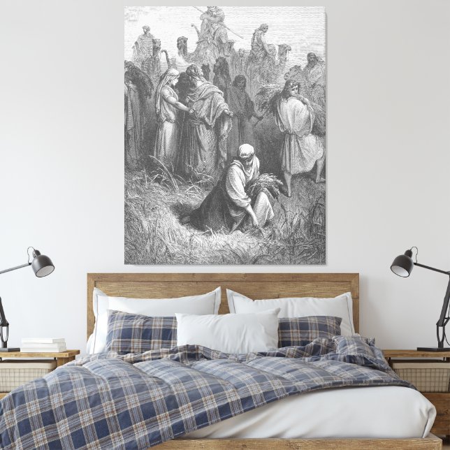 Impressão Em Tela Gustave Doré - Ruth and Boaz (Insitu(Quarto))