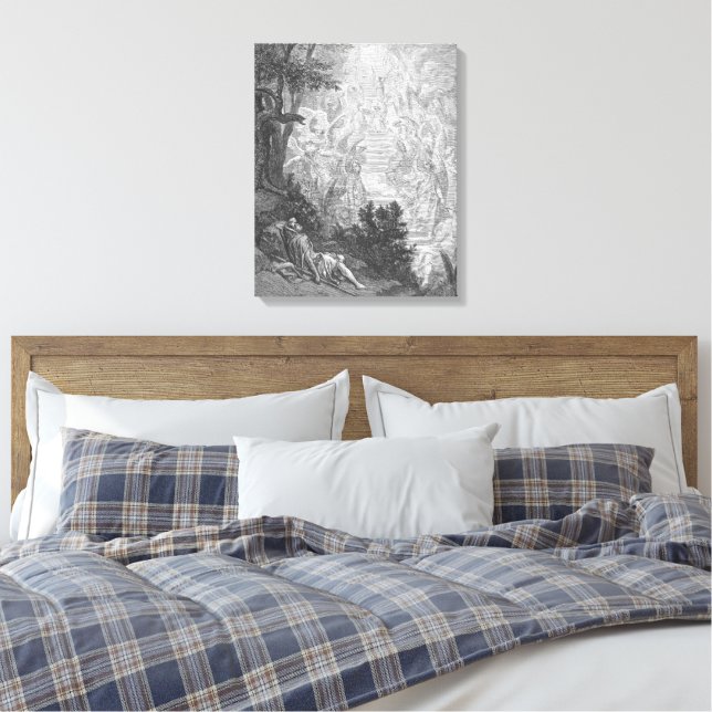 Impressão Em Tela Gustave Doré - Sonho de Jacó (Insitu(Quarto))