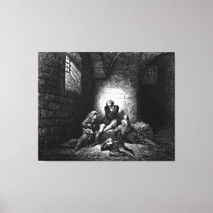 Impressão Em Tela Gustave Doré - Ugolino Morte dos Filhos