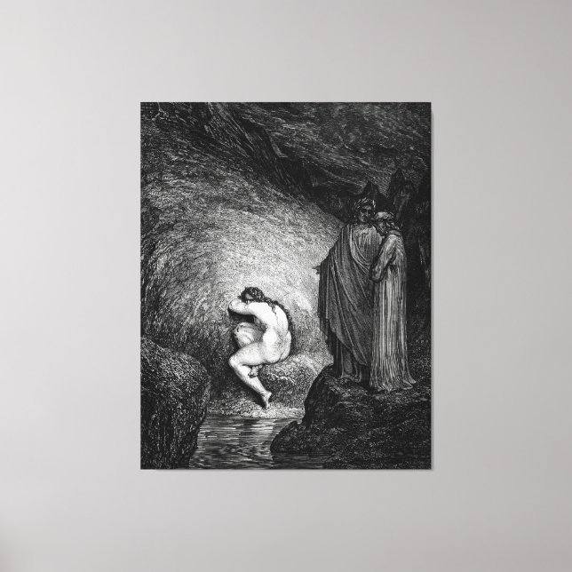 Impressão Em Tela Gustave Doré - Where Counterfeiters Are Punished - (Frente)