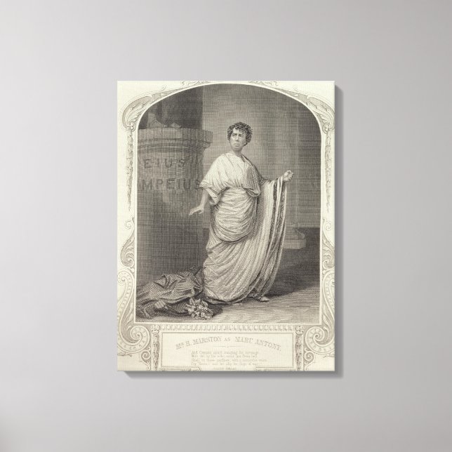 Impressão Em Tela H. Marston como Marc Antony, Ato III Cena 2, em (Frente)