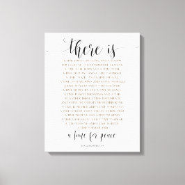 Impressão Em Tela Há Tempo Para Tudo, Eclesiastes 3:1-8