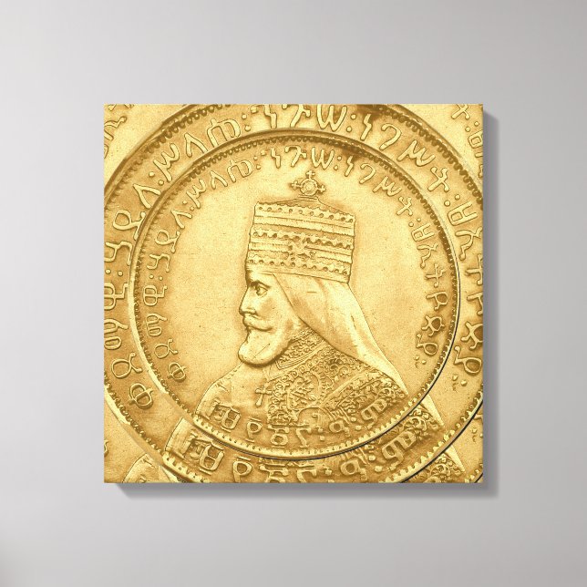 Impressão Em Tela Haile Selassie Jah Rastafari Reggae Rasta Roots  (Frente)