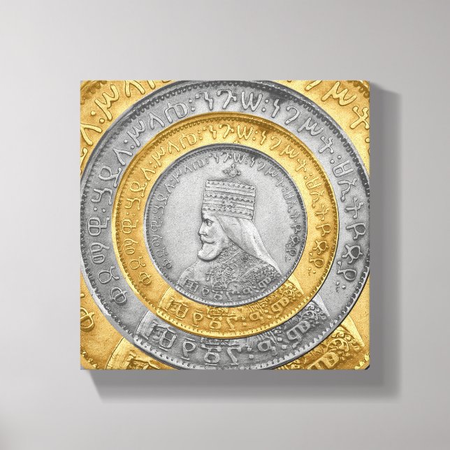 Impressão Em Tela Haile Selassie Jah Rastafari Reggae Rasta Roots  (Frente)