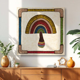 Impressão Em Tela Half Dome Abstract Mushroom