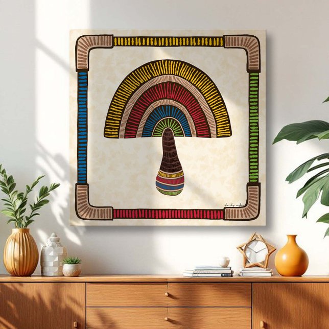 Impressão Em Tela Half Dome Abstract Mushroom (Criador carregado)