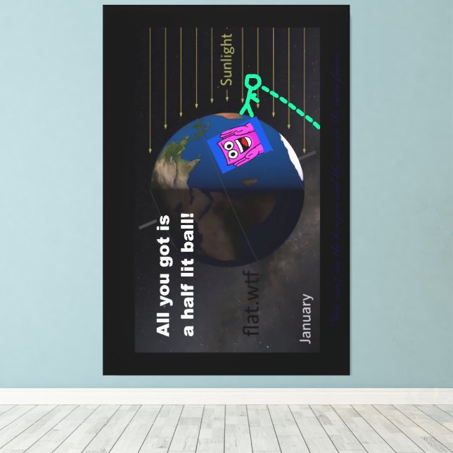 Impressão Em Tela Half lit ball! (Insitu(piso de madeira))