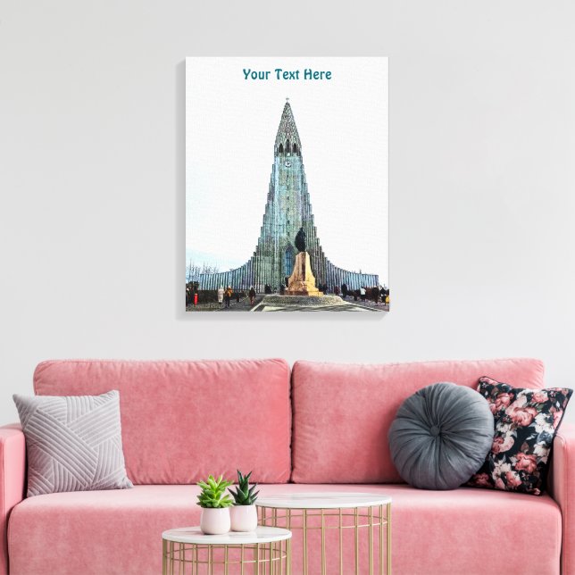 Impressão Em Tela Hallgrímskirkja, Reykjavik (Insitu(Sala de estar))