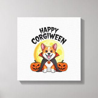 Impressão Em Tela Halloween Corgiween, Spooky Corgi Dog